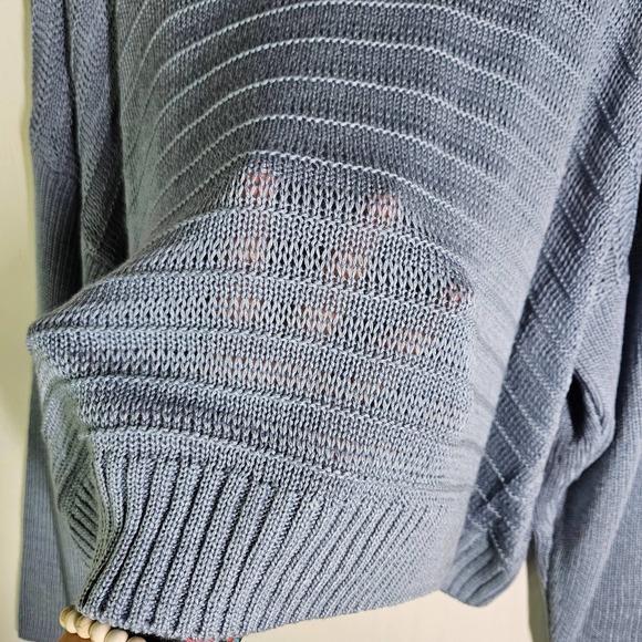 NEW 525 America Loose‎ Knit Dolman Sleeve Pullover Sweater M Dusty Blue NWT - Picture 5 of 6